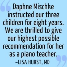 North Scottsdale Piano Lessons Daphne Mischke